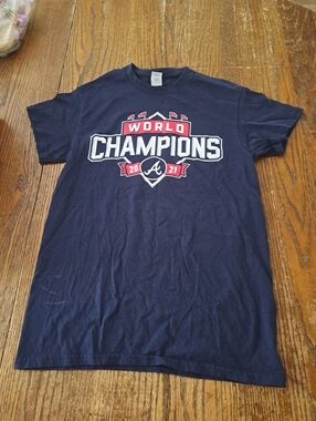 Small Atlanta Georgia Braves 2021 World Champion Baseball ATL Journal Tee Tshirt
